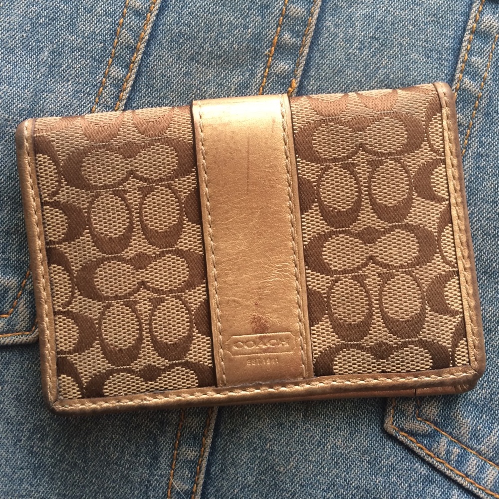 COACH Leather & Canvas ID Wallet